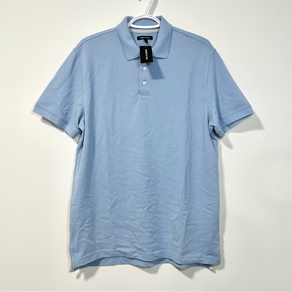 NWT Kenneth Cole Blue Button Polo (size M)